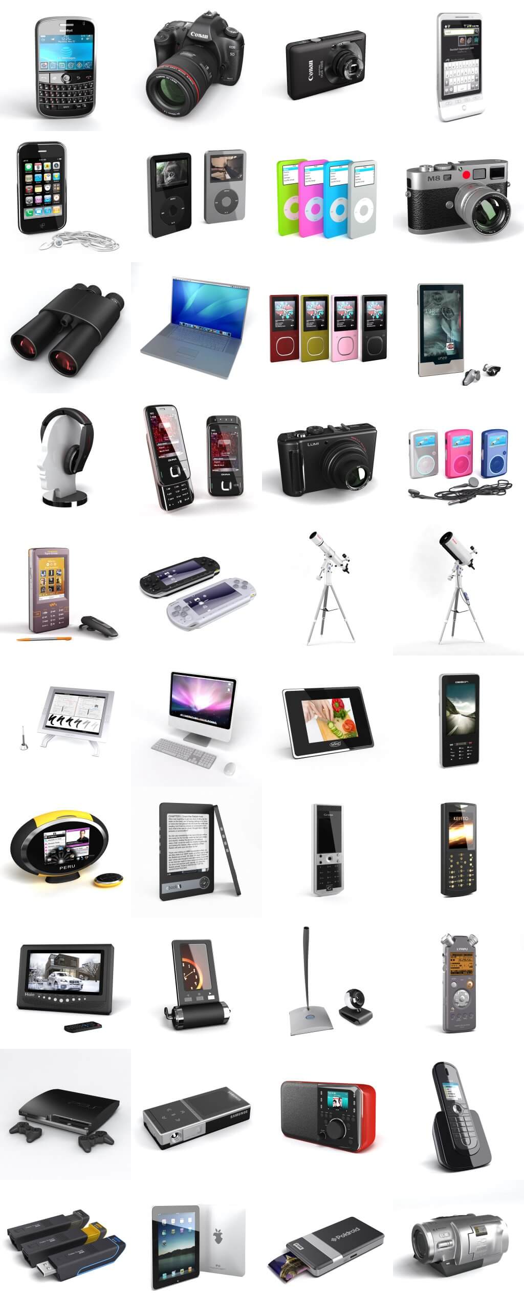 40款電子產(chǎn)品3D模型合集 MAX格式助力電子產(chǎn)品銷售新高度